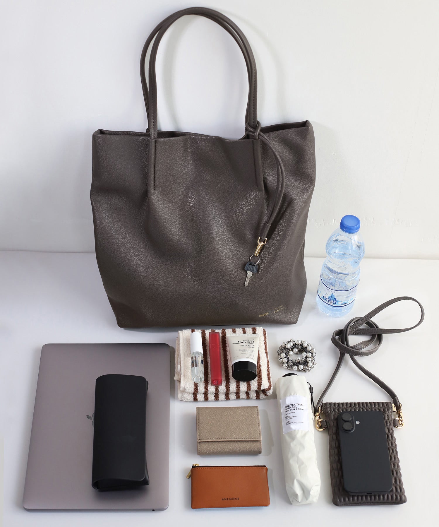 ANEMONE】【Trideep】スマホショルダー付きレザー調2WAYトートバッグ