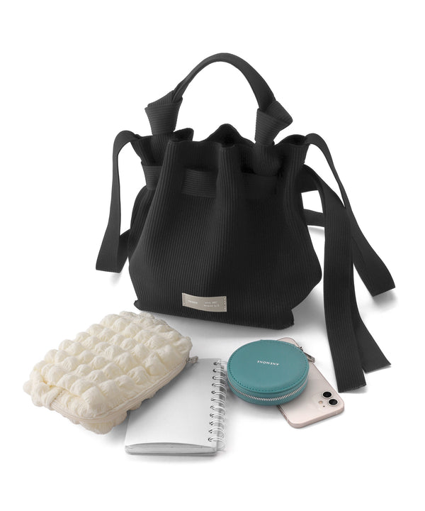 [Trideep] Rib knit shoulder bag