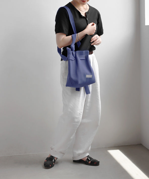 [Trideep] Rib knit shoulder bag