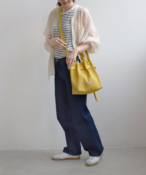 [Trideep] Rib knit shoulder bag