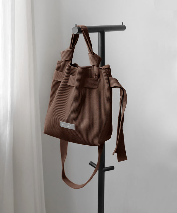[Trideep] Rib knit shoulder bag