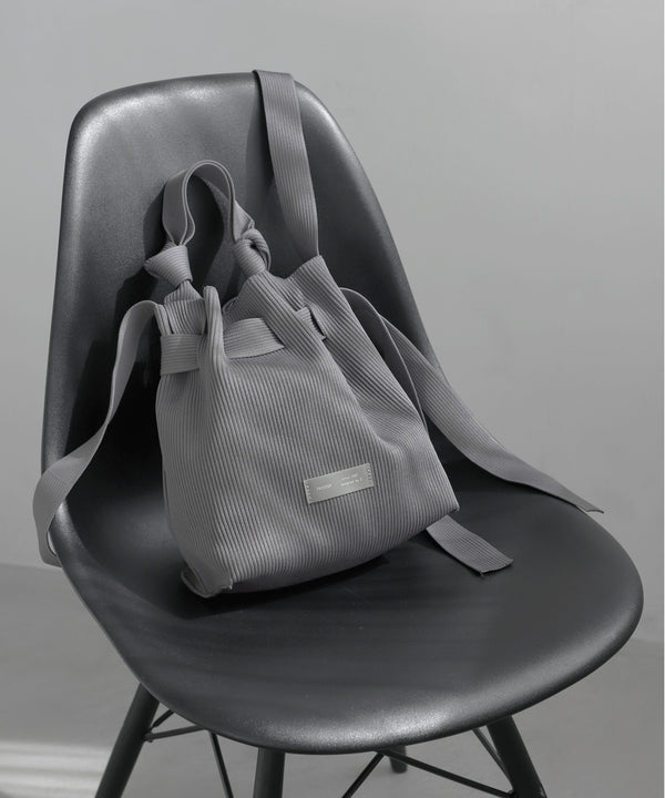 [Trideep] Rib knit shoulder bag