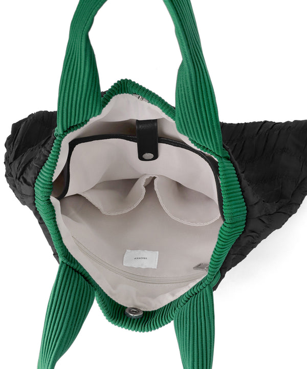 【Trideep】バイカラーギャザートートバッグ