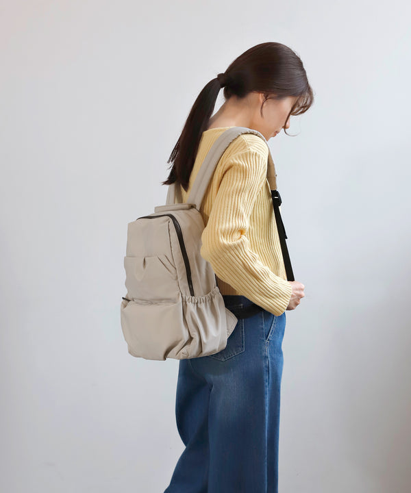 【Trideep】ナイロンギャザーリュック