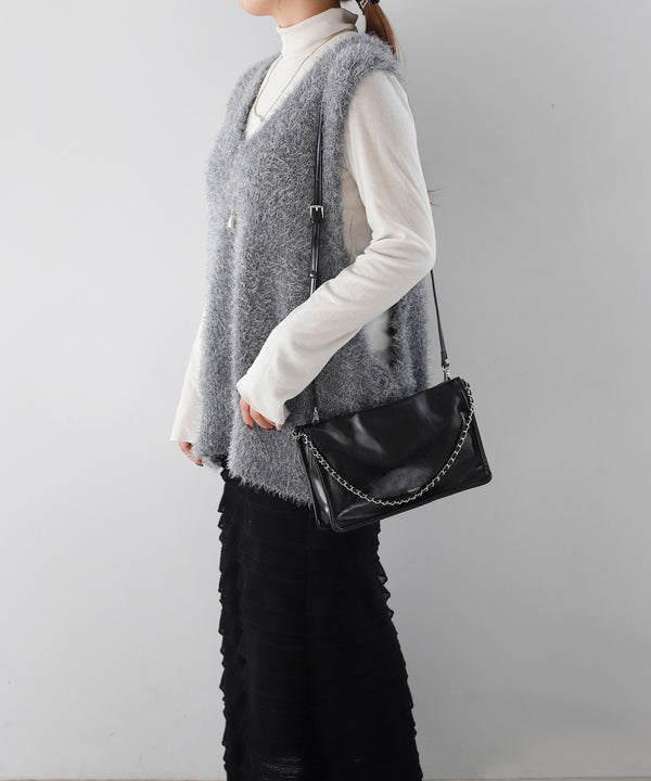 [Trideep] Leather-like 2-way bag