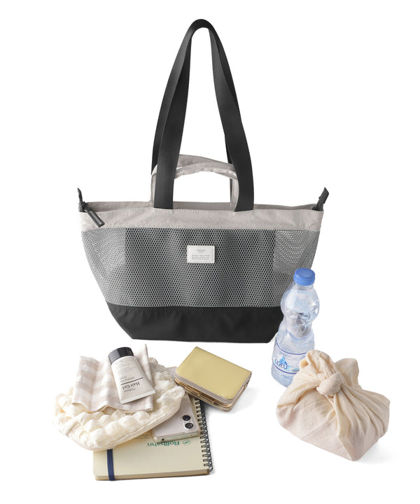 [Trideep] Mesh 2-way bag with pochette