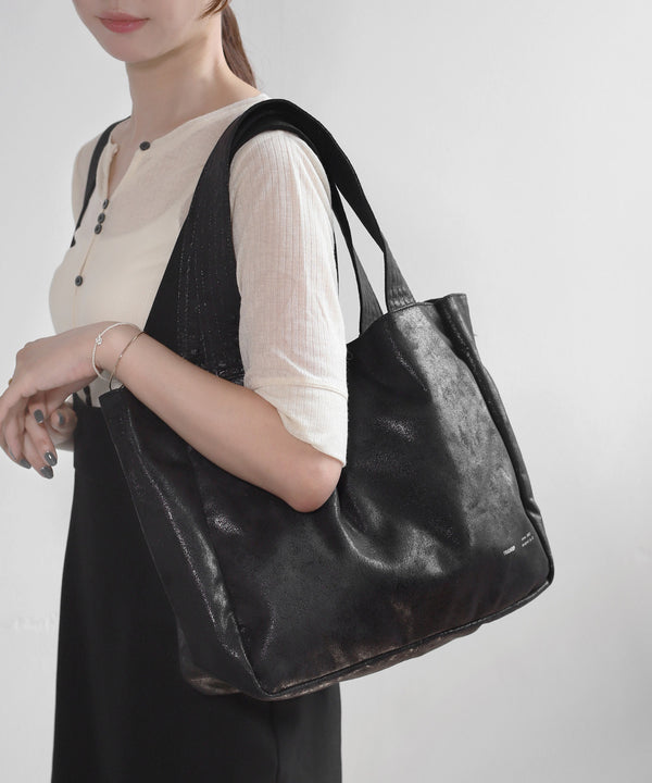 【Trideep】メタリックトートバッグ