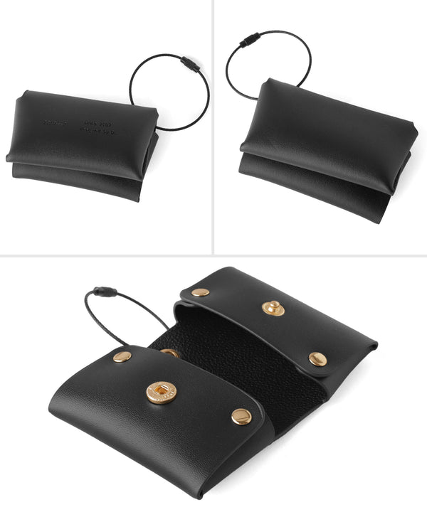 [Trideep] Leather shoulder bag with pouch