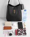 [Trideep] Leather shoulder bag with pouch