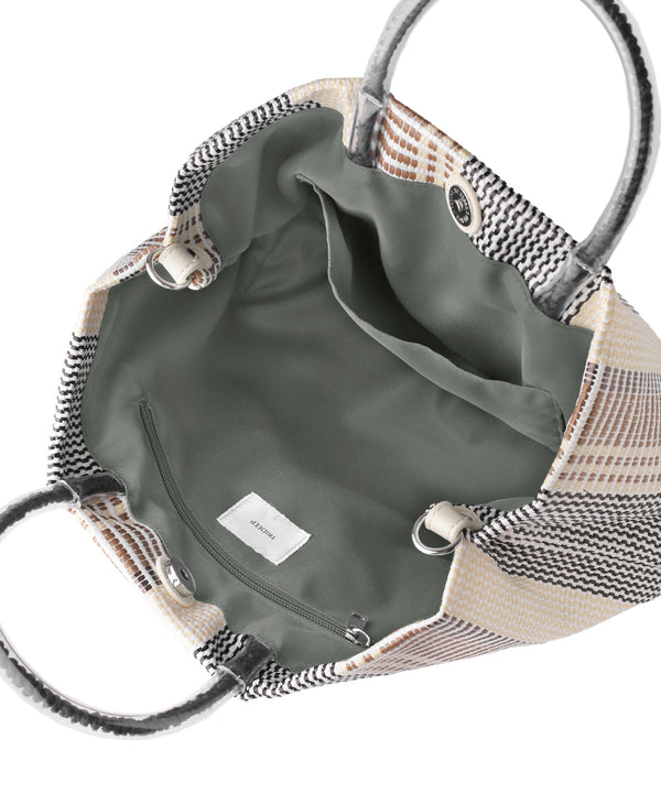 【Trideep】ストライプクリアハンドルバッグ