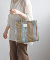 【Trideep】ストライプクリアハンドルバッグ