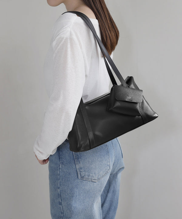 【Trideep】ポーチ付きワイドショルダーバッグ