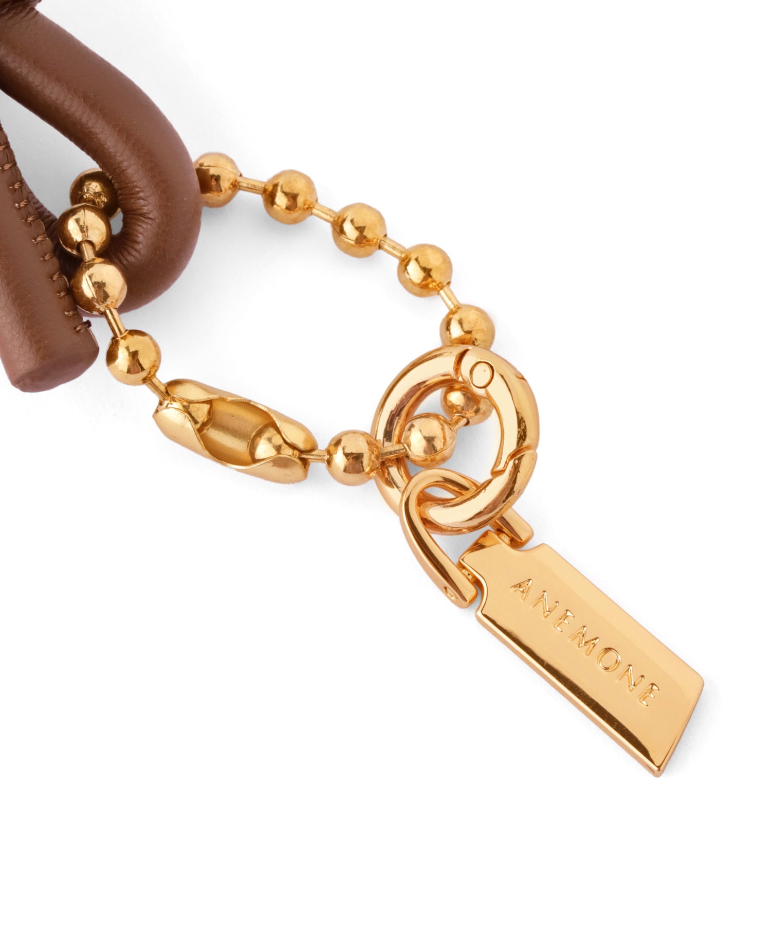 ANEMONE】レザー調リボンチャーム｜アネモネ・シエナロゼ・ミミサン