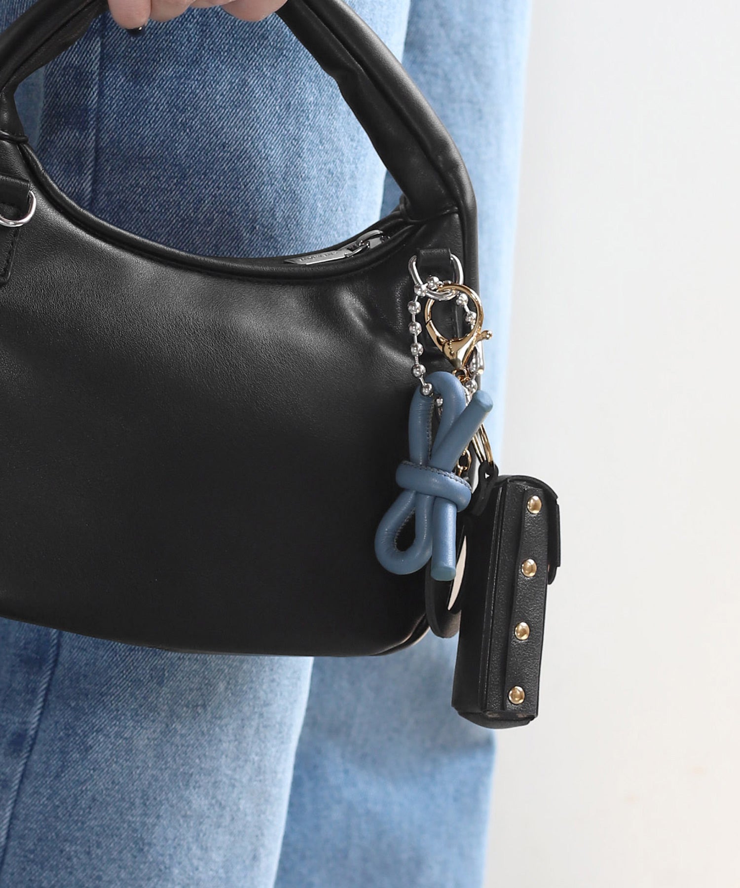 ANEMONE】レザー調リボンチャーム｜アネモネ・シエナロゼ・ミミサン