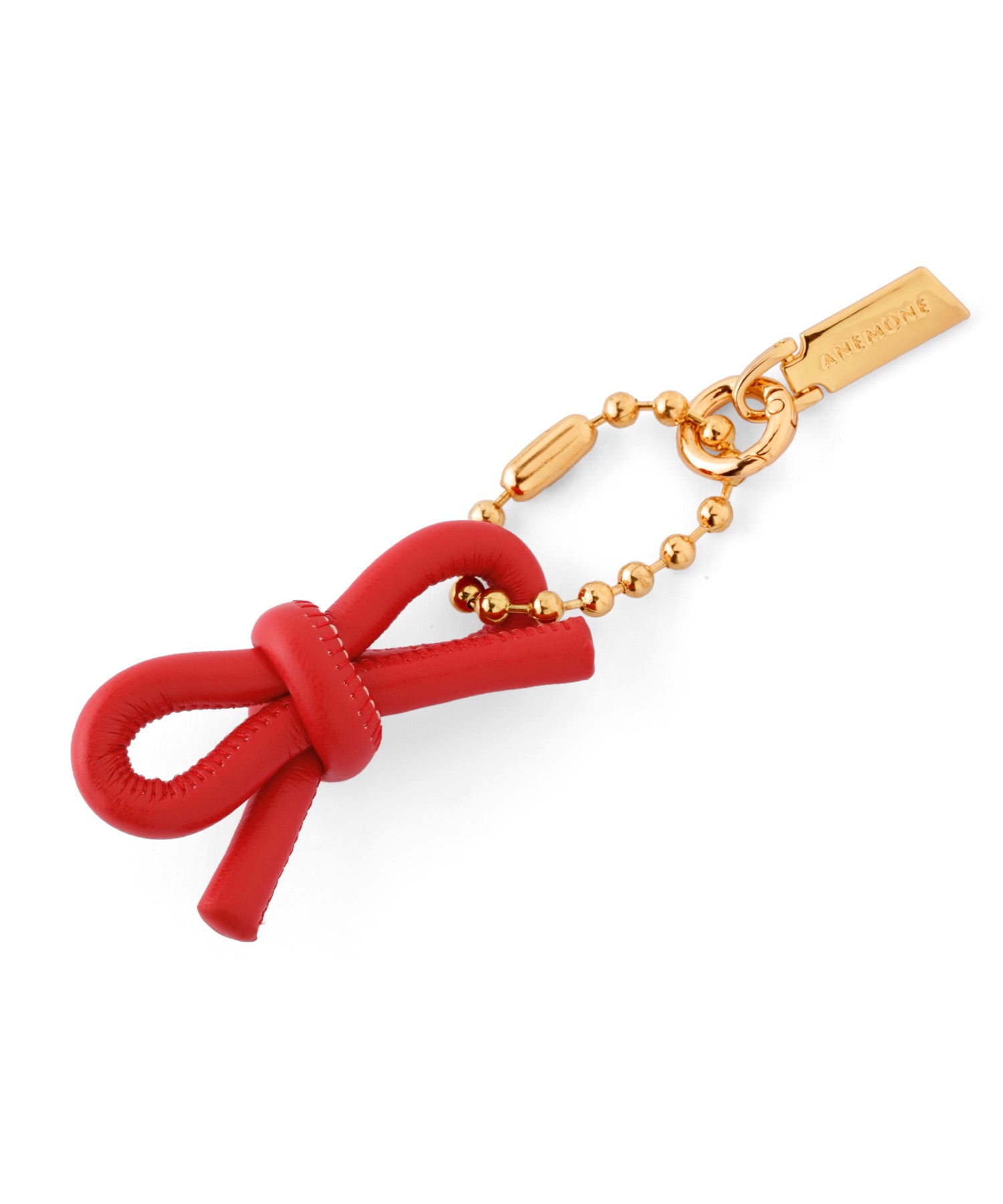 ANEMONE】レザー調リボンチャーム｜アネモネ・シエナロゼ