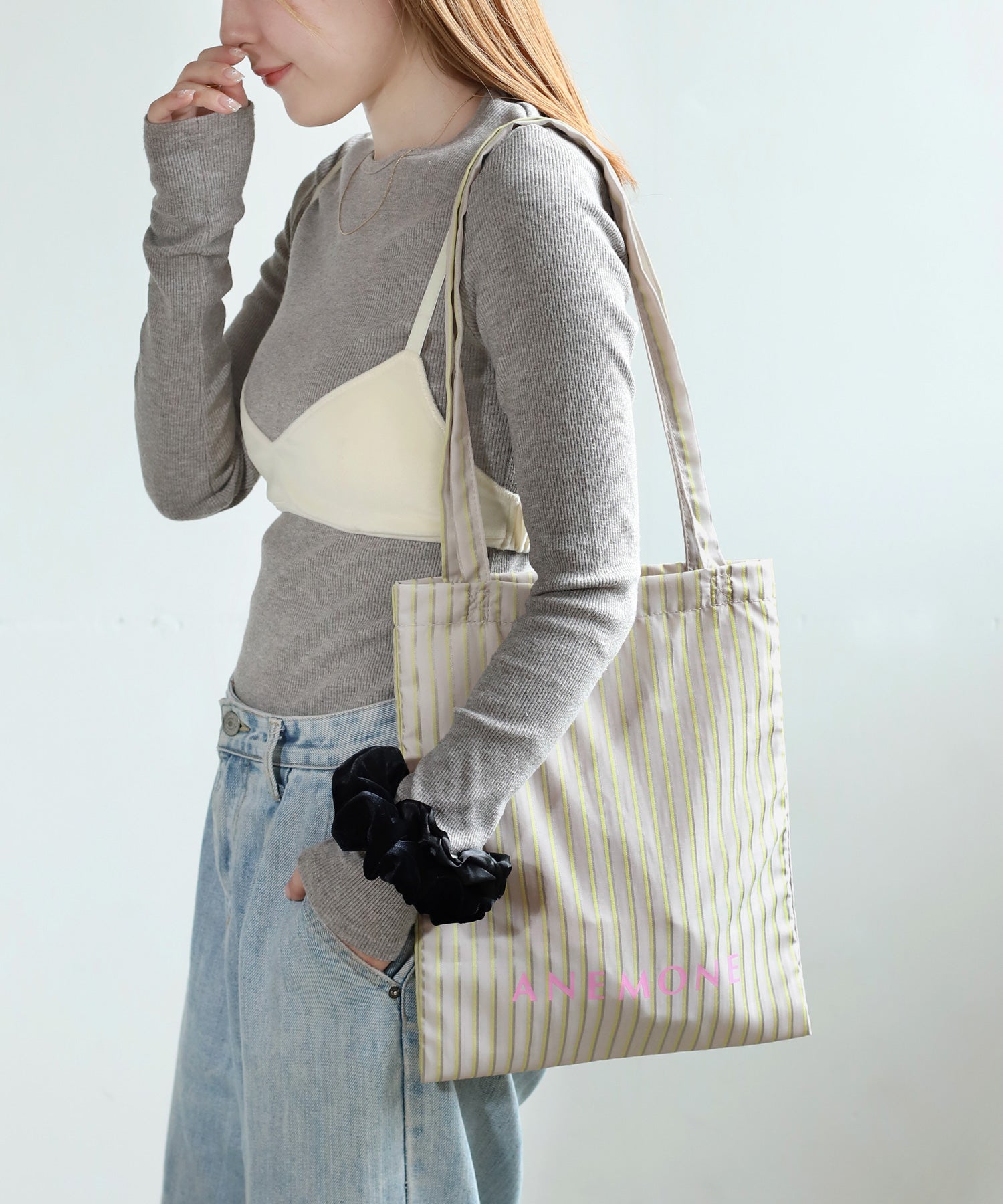 ANEMONE】アソート柄ロゴトートバッグ｜アネモネ・シエナロゼ