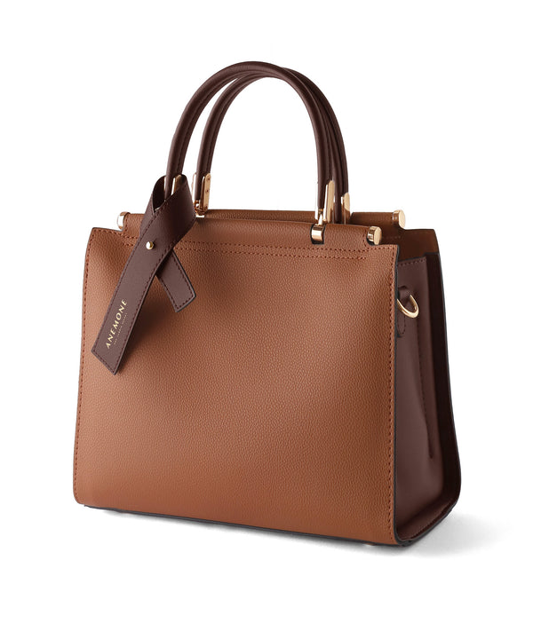 バイカラーのスクエア2WAYバッグ