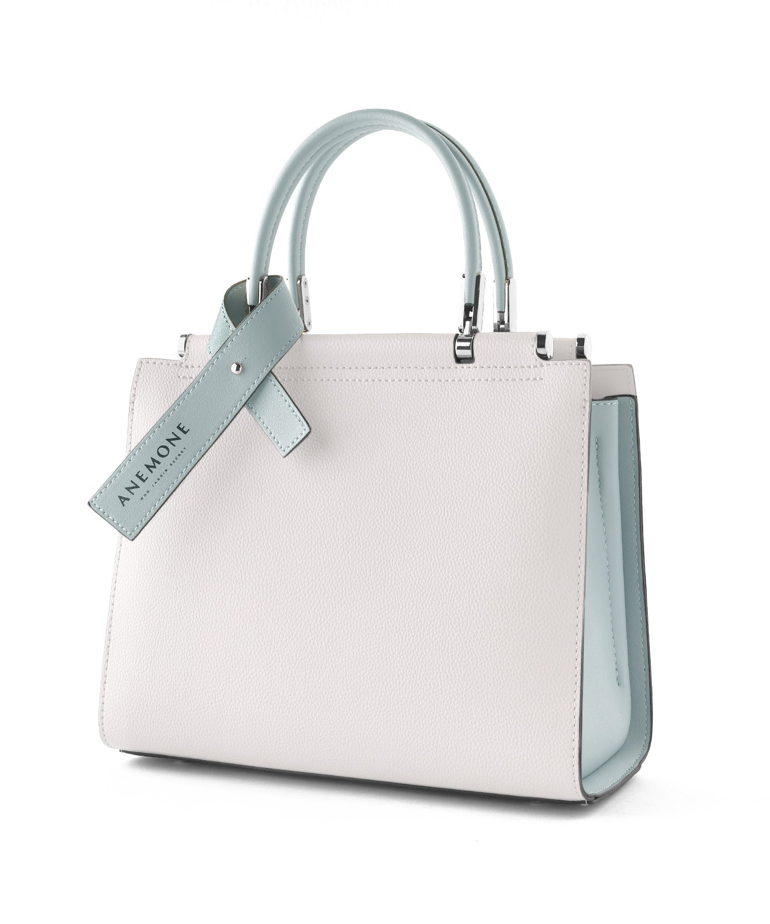 ANEMONE】バイカラーの​スクエア2WAYバッグ｜アネモネ・シエナロゼ