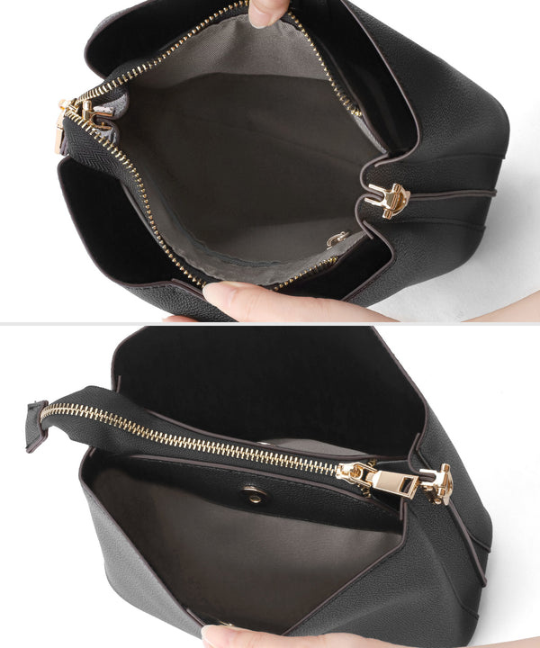 レザー調スクエア2WAYバッグ