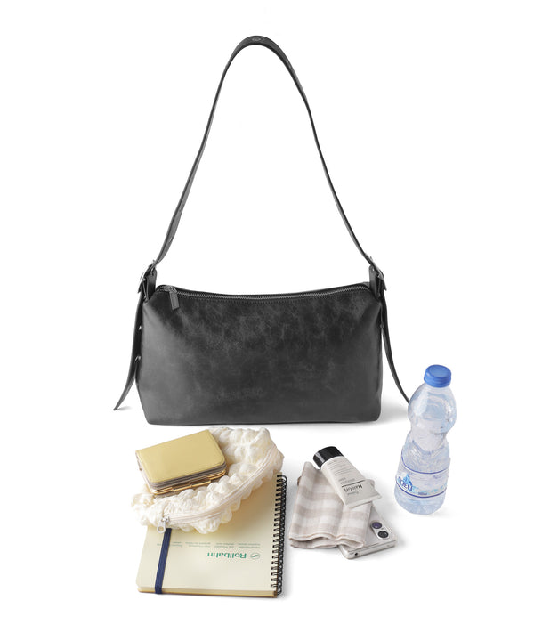 Leather-look belt shoulder bag