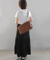 Leather-look belt shoulder bag