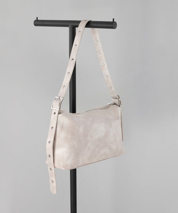 Leather-look belt shoulder bag