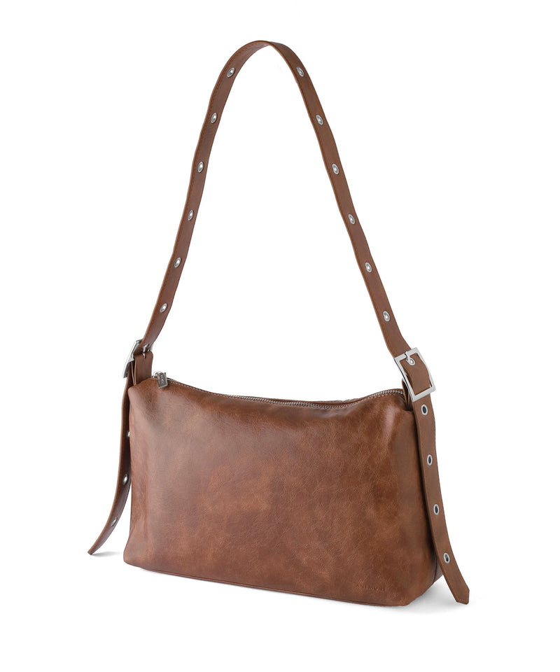 Leather-look belt shoulder bag