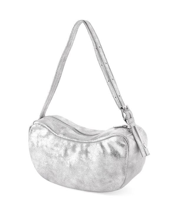 Metallic Half Moon Bag