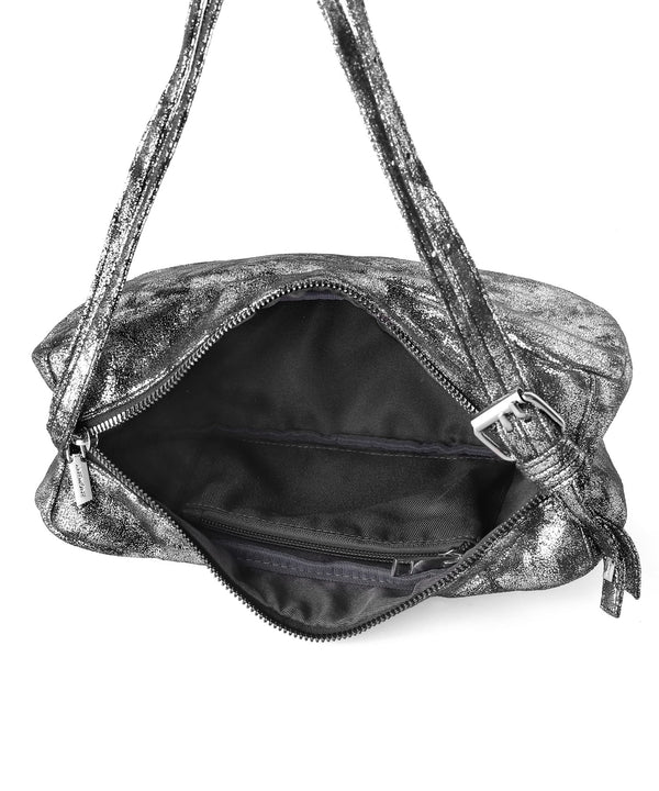 Metallic Half Moon Bag