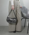 Metallic Half Moon Bag