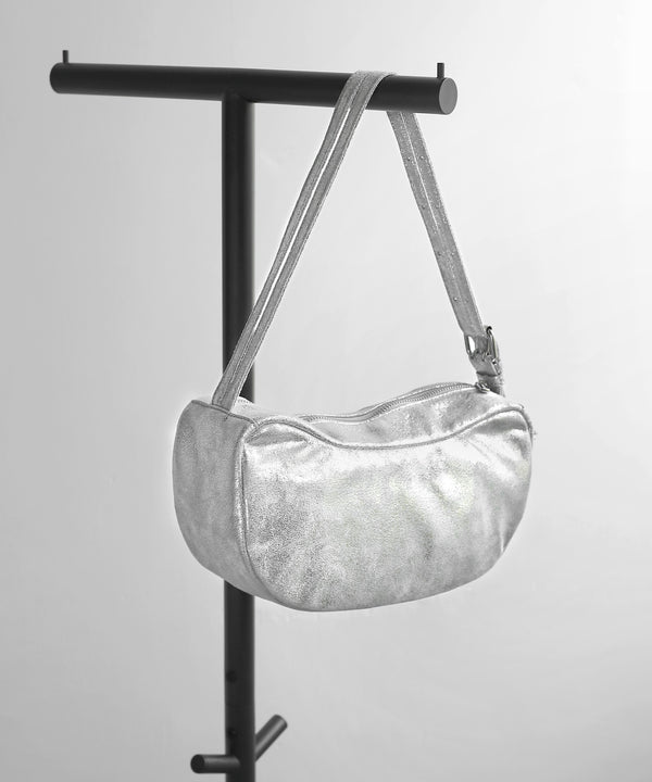 Metallic Half Moon Bag