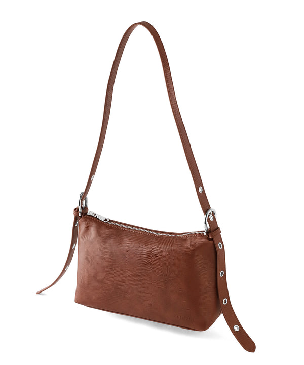 Faux leather belt shoulder bag