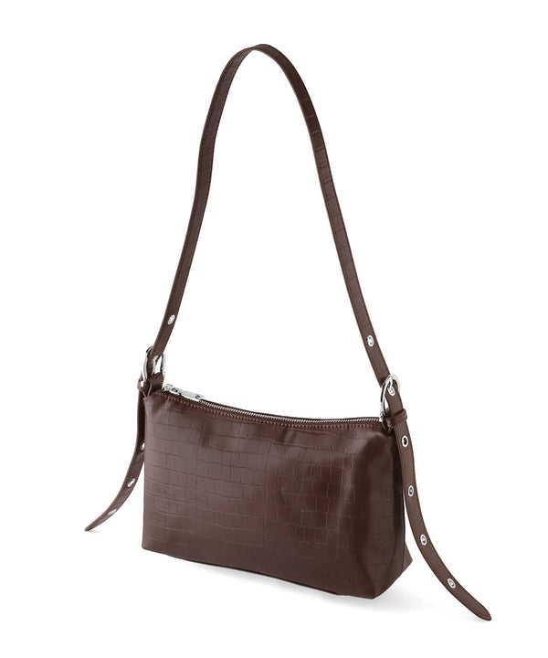 Faux leather belt shoulder bag