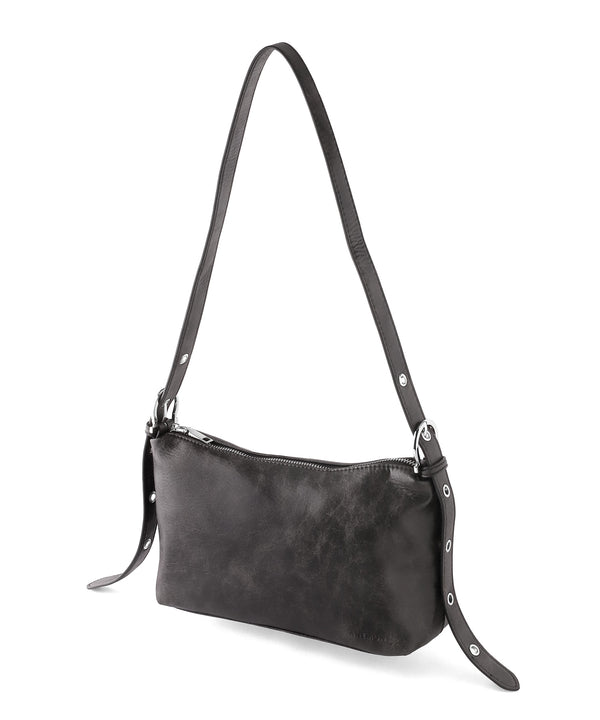 Faux leather belt shoulder bag