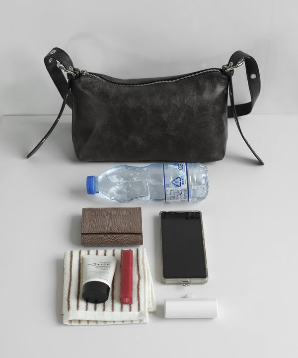Faux leather belt shoulder bag