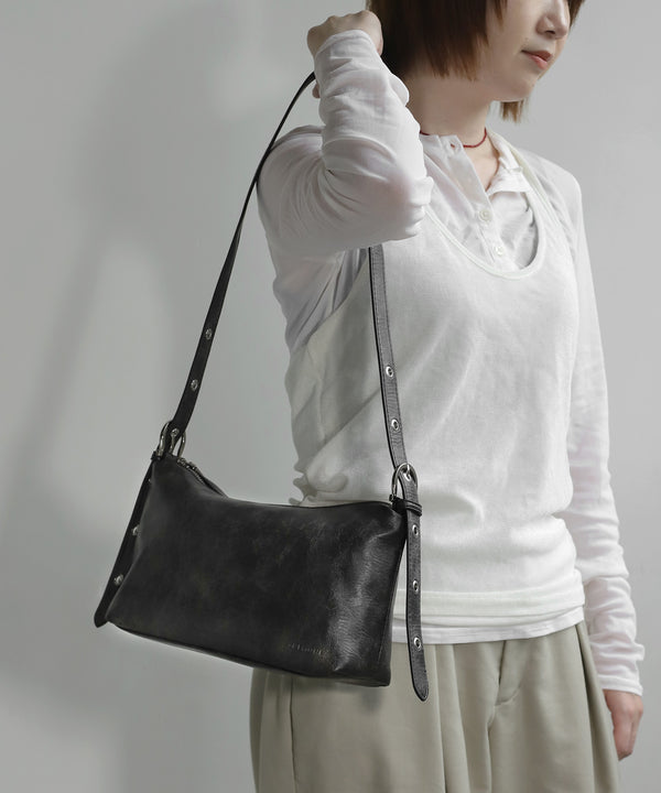 Faux leather belt shoulder bag