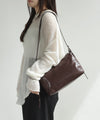 Faux leather belt shoulder bag