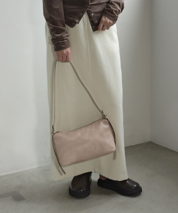 Faux leather belt shoulder bag