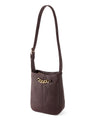 Chain point leather-look shoulder bag