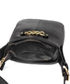 Chain point leather-look shoulder bag
