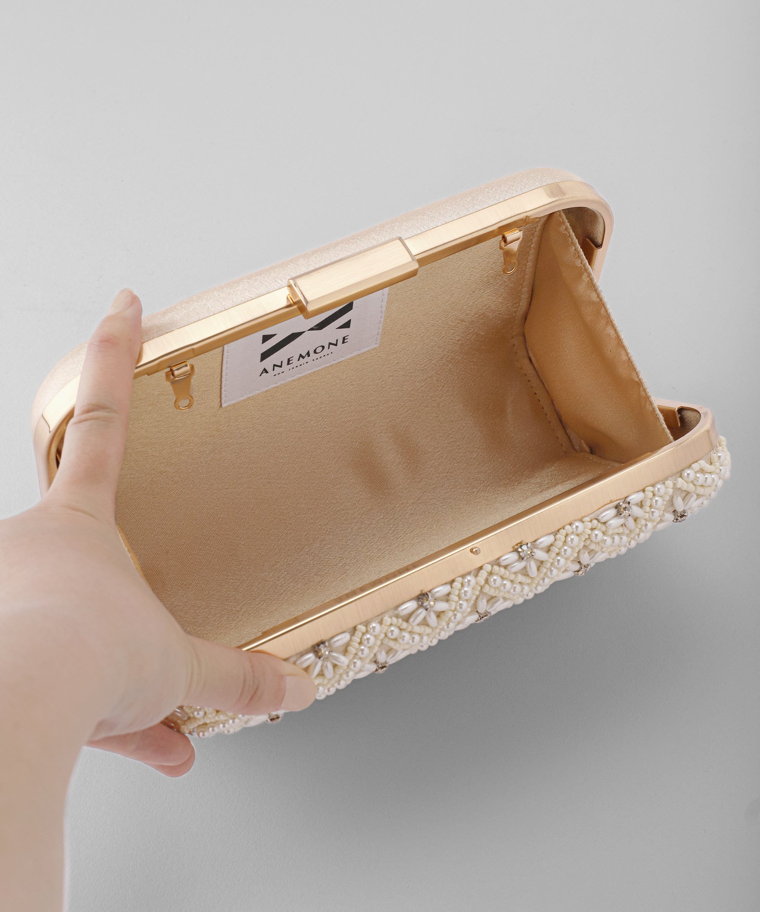 ANEMONE】フラワービーズ刺しゅう3WAYパーティーバッグ[バンケット