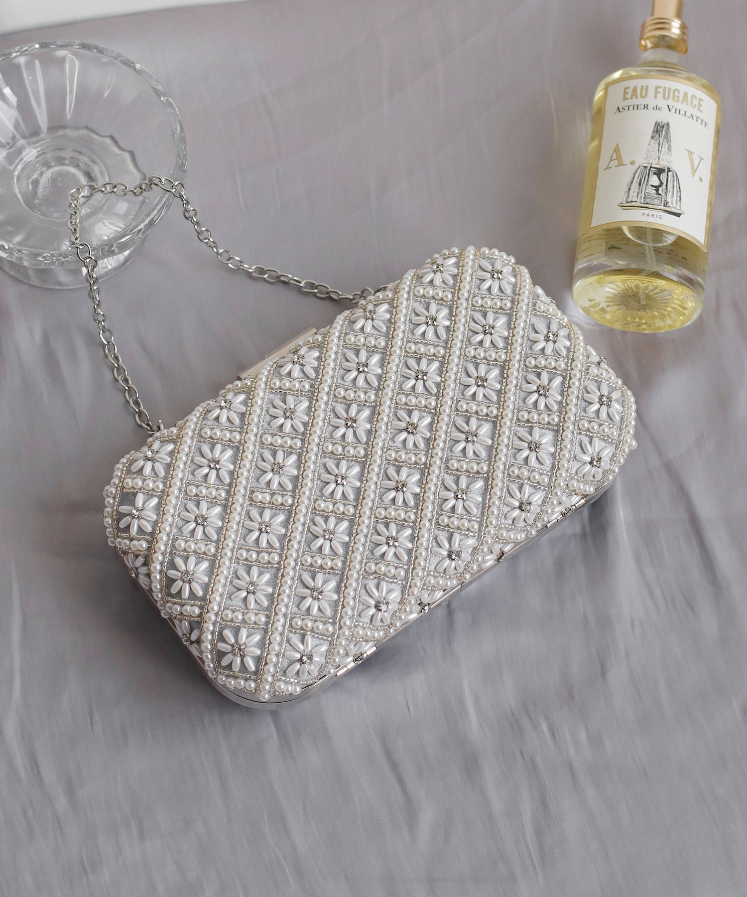 ANEMONE】フラワービーズ刺しゅう3WAYパーティーバッグ[バンケット