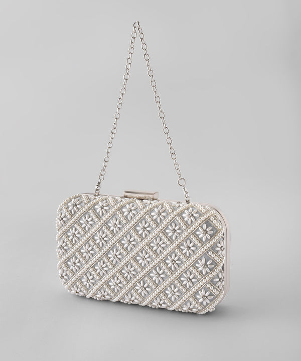 ANEMONE】フラワービーズ刺しゅう3WAYパーティーバッグ[バンケット