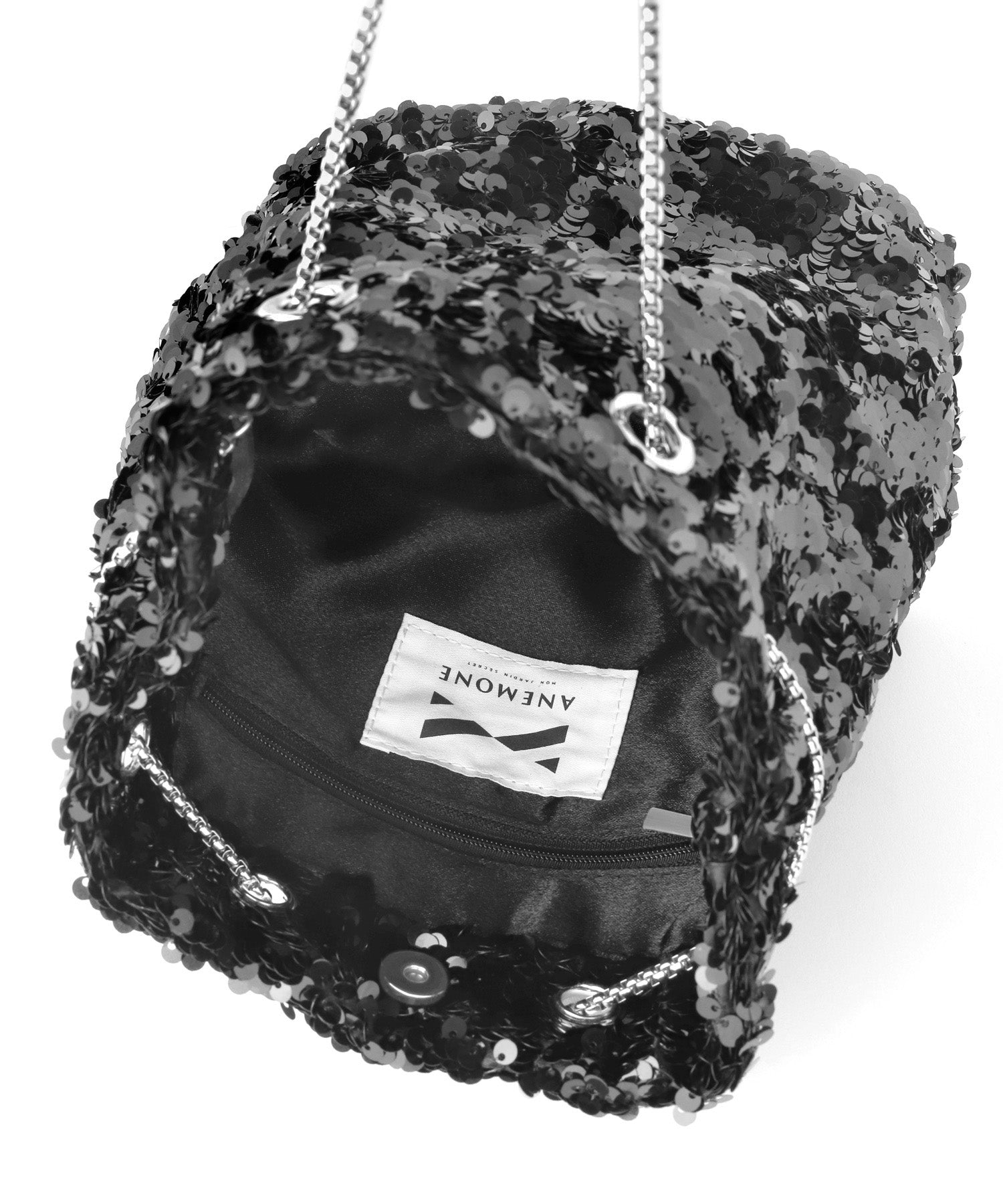 ANEMONE】スパンコール巾着バッグ｜アネモネ・シエナロゼ・ミミサン