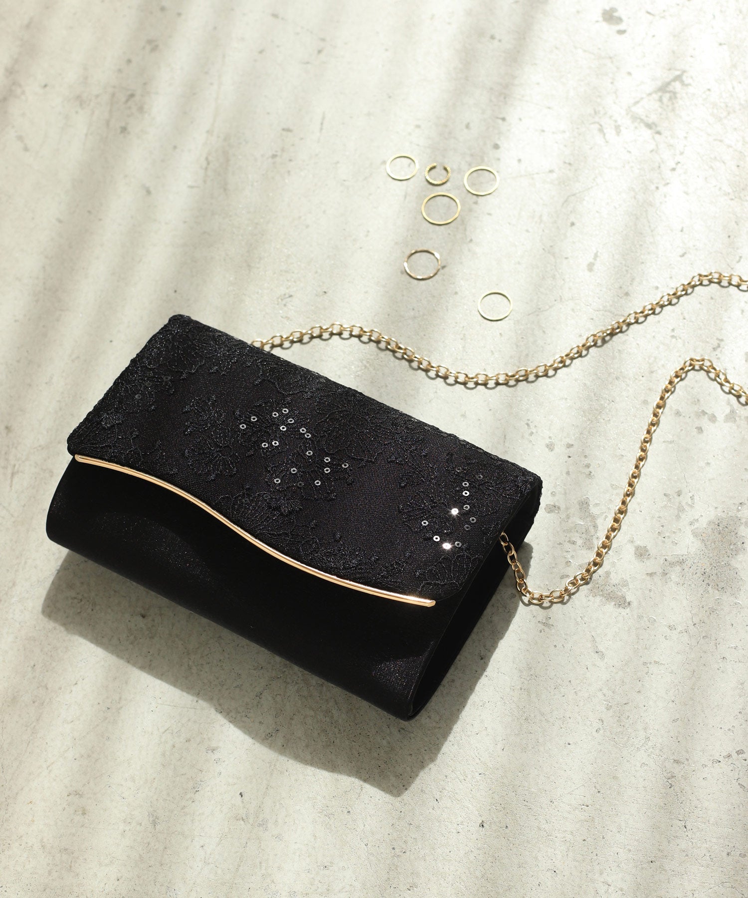 ANEMONE】レース刺しゅう2WAYパーティーバッグ｜アネモネ