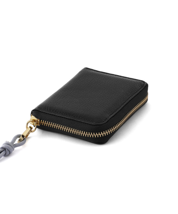 【BEAURE】ストラップ付きレザーウォレット