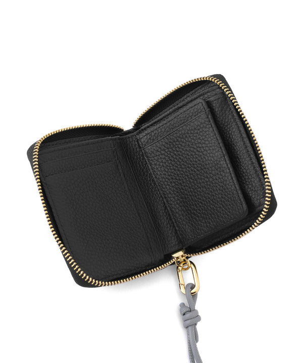 【BEAURE】ストラップ付きレザーウォレット