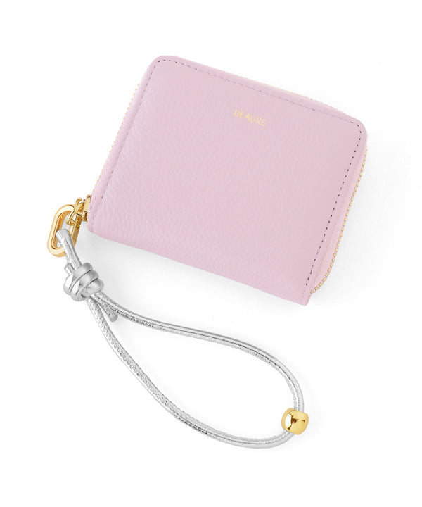 【BEAURE】ストラップ付きレザーウォレット