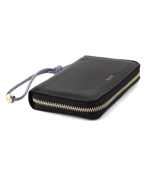 【BEAURE】ストラップ付きレザーウォレット