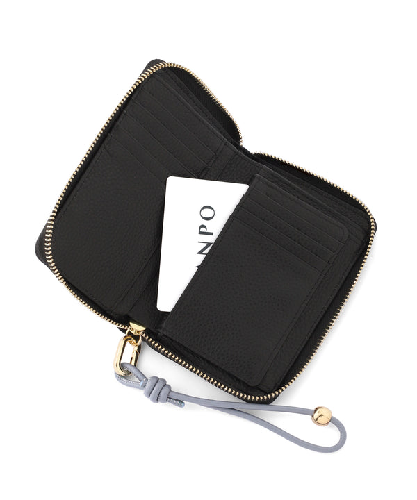 【BEAURE】ストラップ付きレザーウォレット